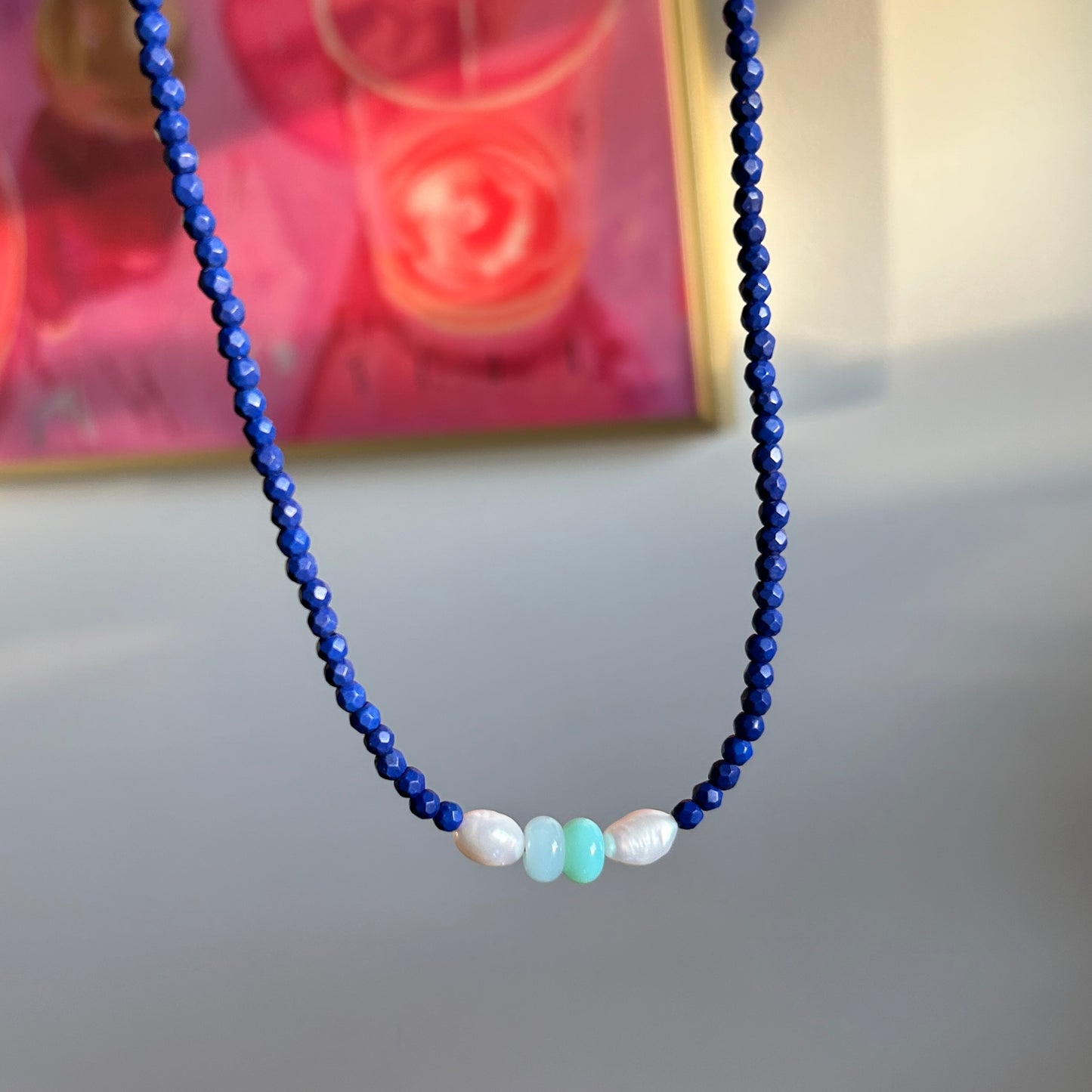 holiday beaded necklace